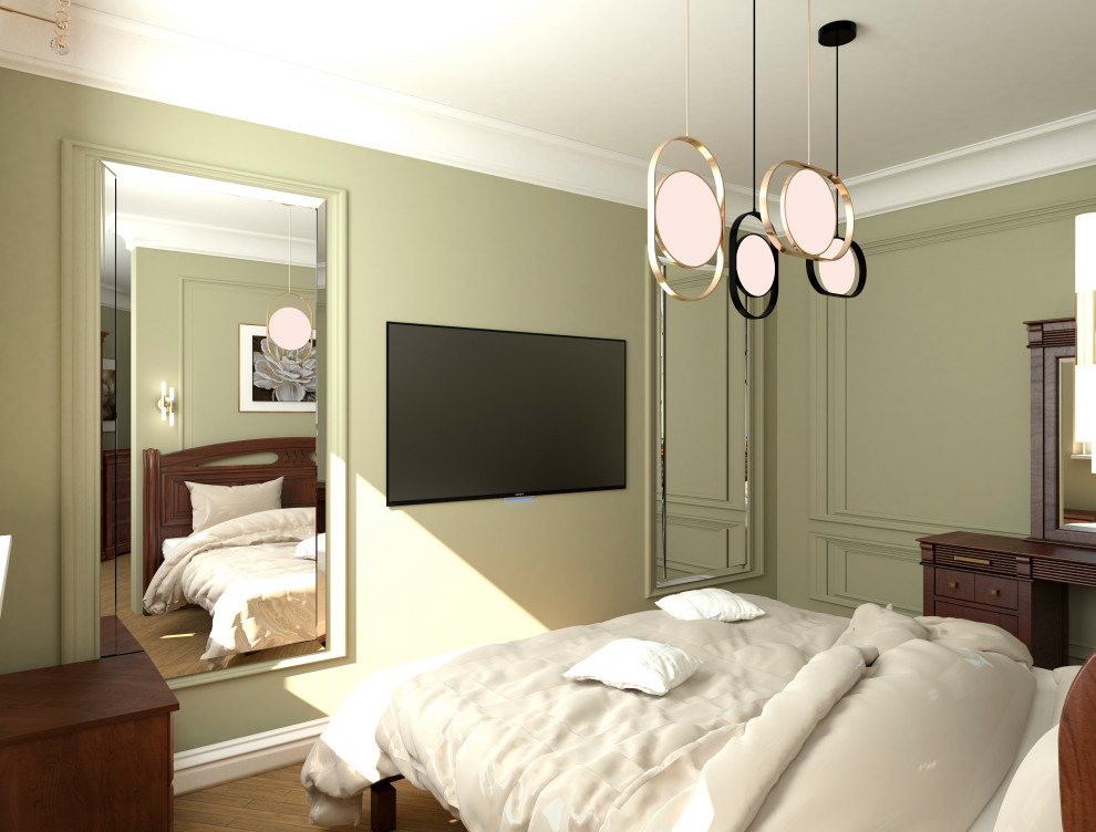 Сложное зонирование: спальня+кабинет+коридор. Обновление лоджии и детской.