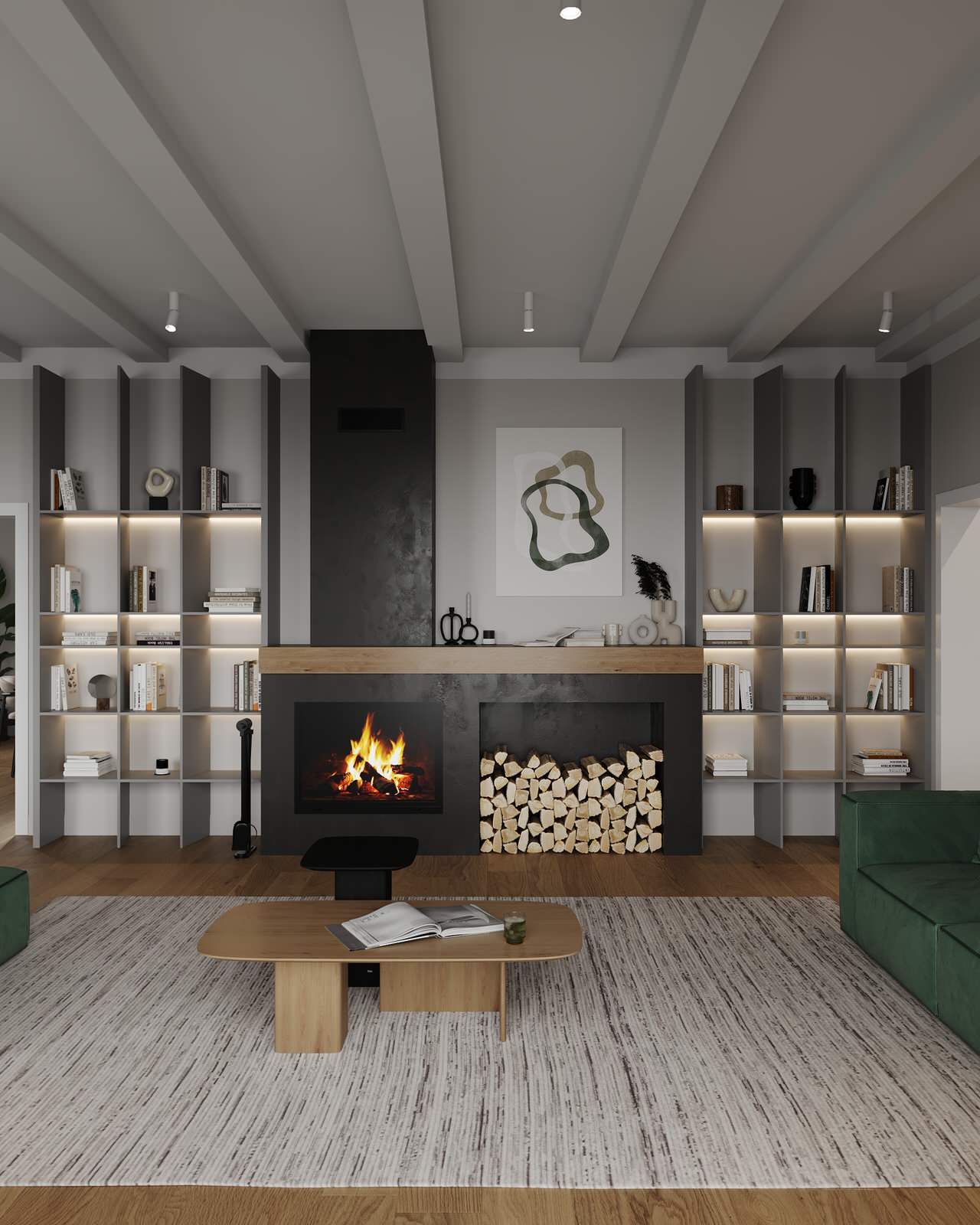 Кухня-гостиная (Частный дом в Малой Валяевке, Пензенская область)