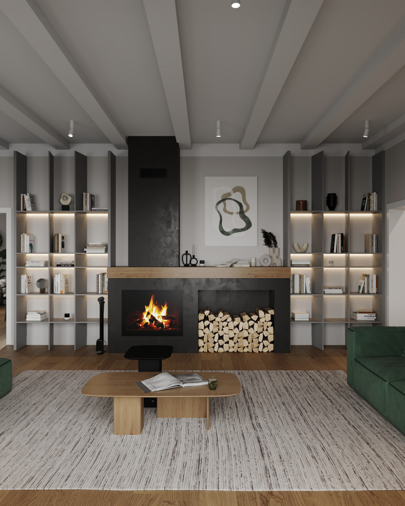 Кухня-гостиная (Частный дом в Малой Валяевке, Пензенская область)