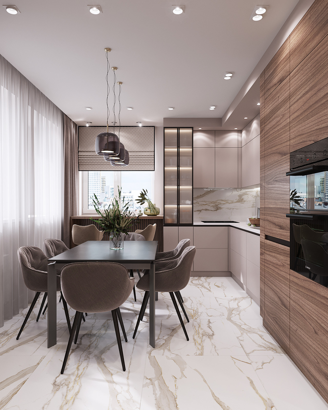 Обложка проекта: Кухня. ЖК "Машков" . Проект квартиры 100 м2