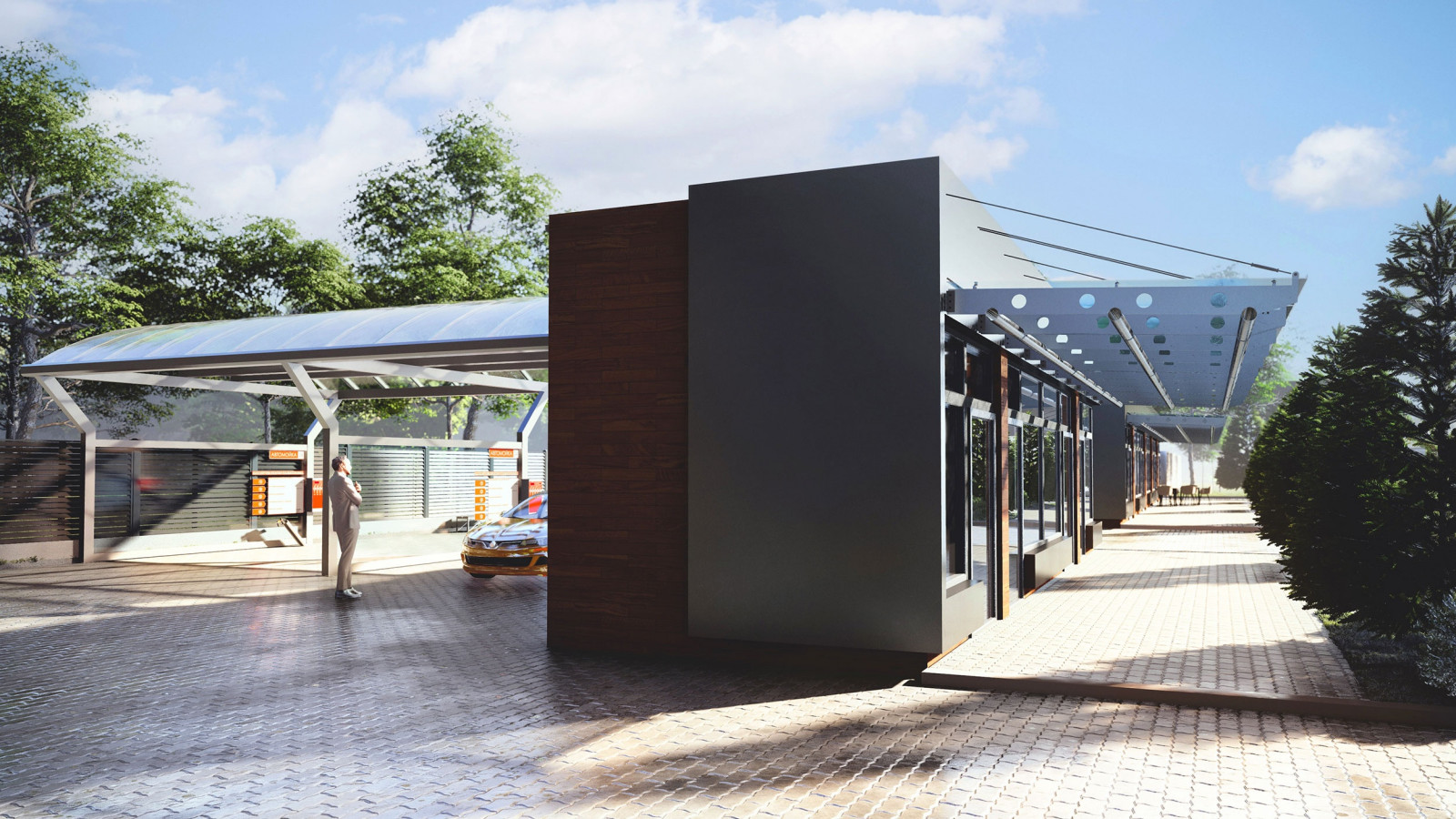 Торговый комплекс и автомойка