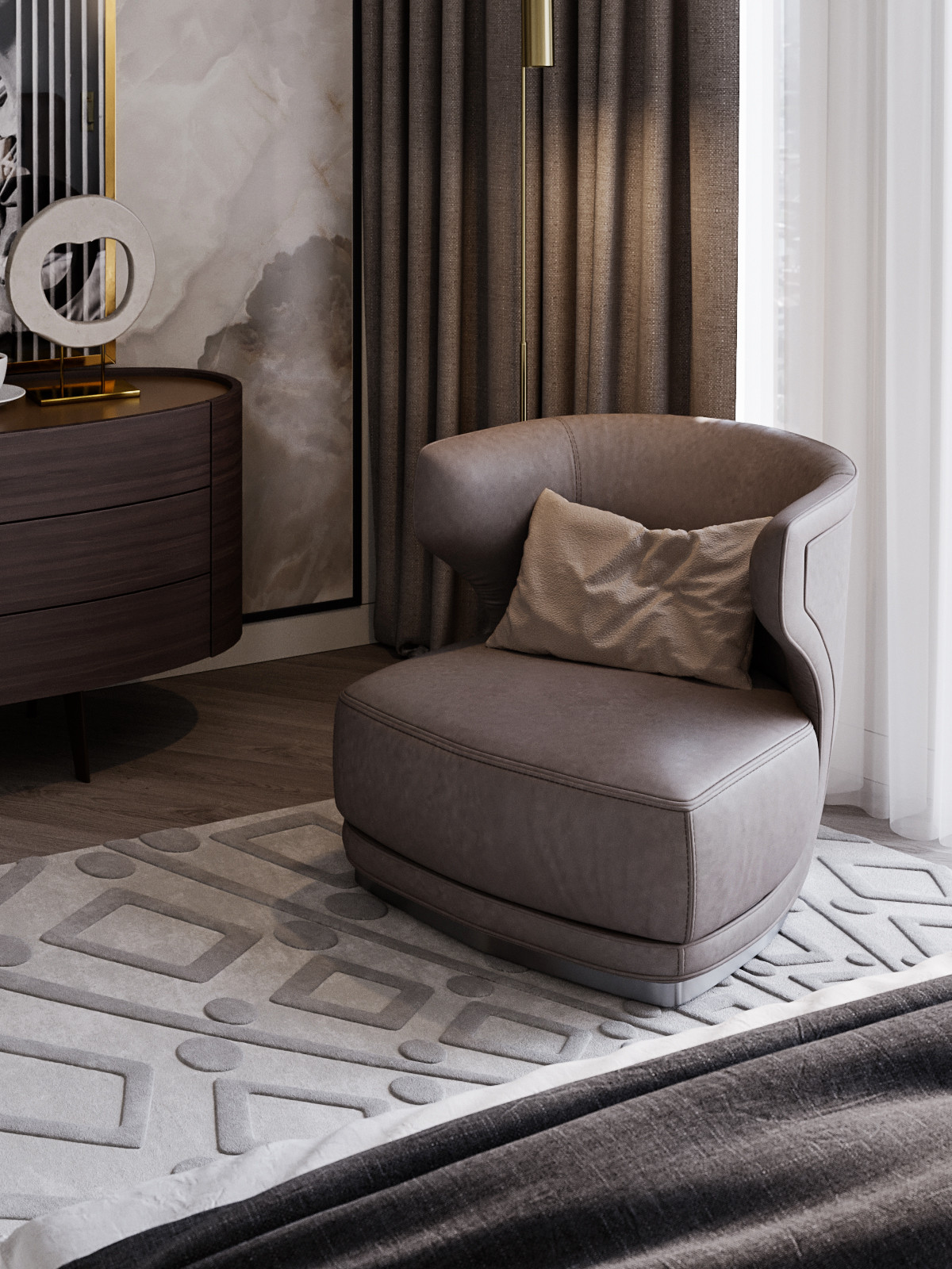 проект интерьера квартиры 150м2 Колков С.С., Камнев М.В. 2020г.