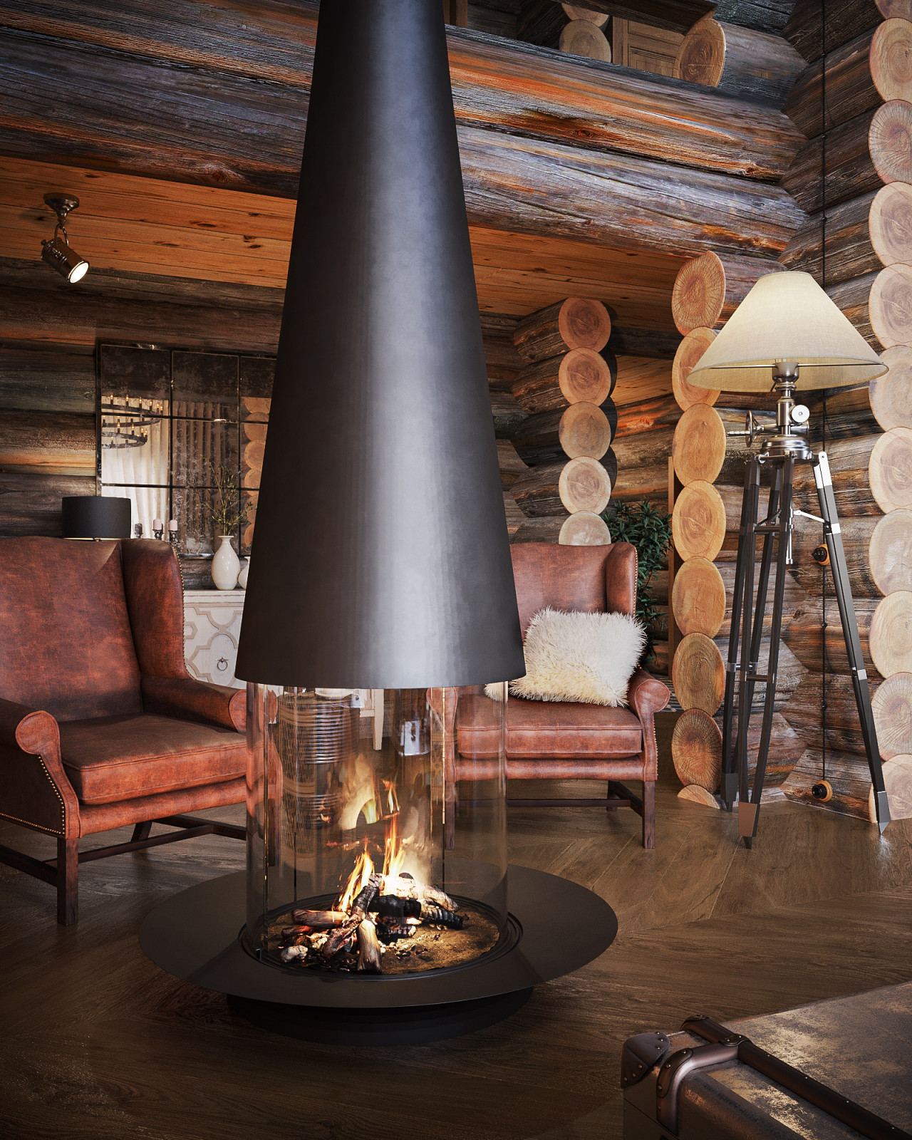 Дом из кело. Кухня и гостиная, второй свет