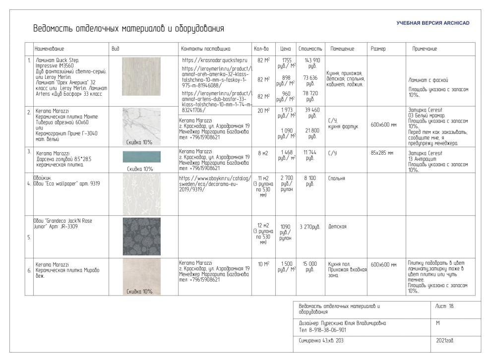 дизайн-проект 3-х комнатной квартиры