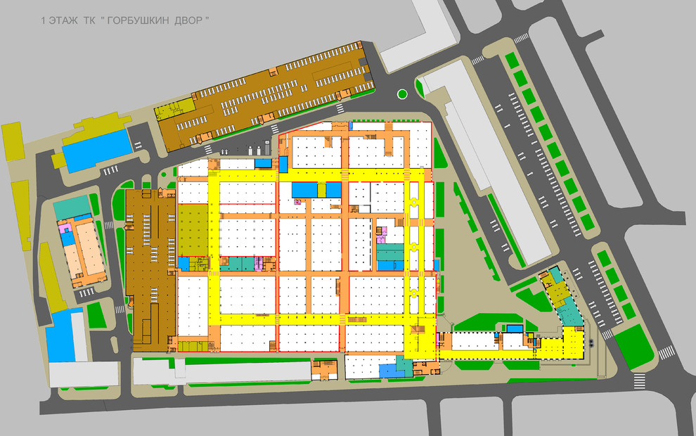 Обложка проекта: дизайн и архитектурная концепция комплекса. ТК" Горбушкин двор"