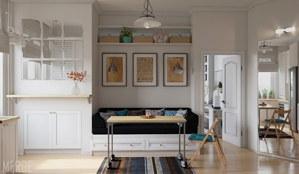 Маленькая квартира в скандинавском стиле 35 м²