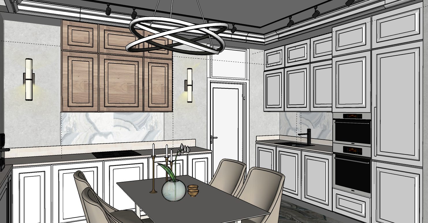 Обложка проекта: Зависая над городом 2 (эскиз зоны гостиной)