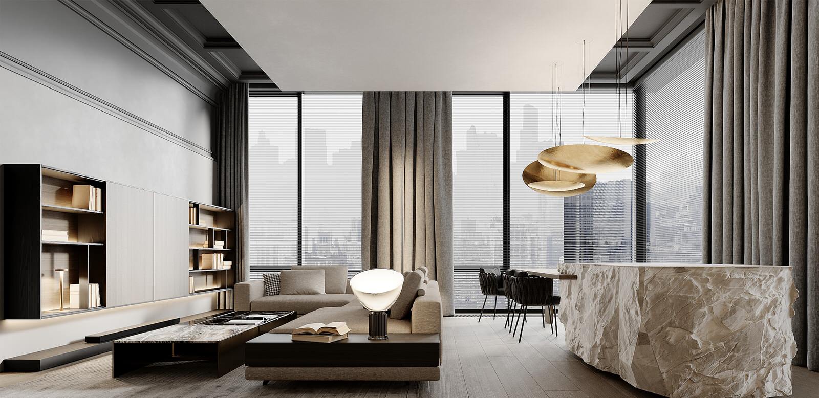 Обложка проекта: ЖК RiverSky, 120м2