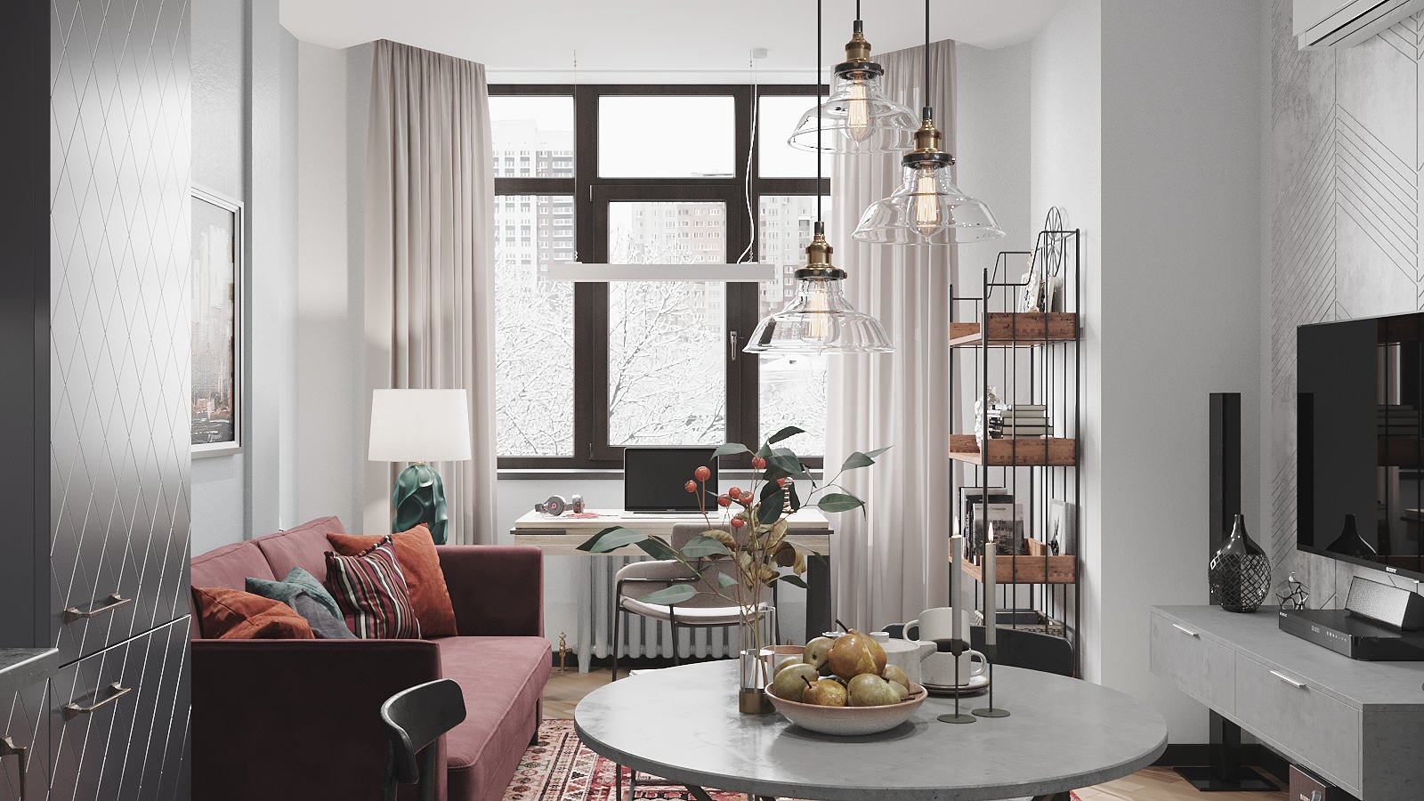 Обложка проекта: Воображение с этническими мотивами. Проект квартиры 55 м2 в Москве.