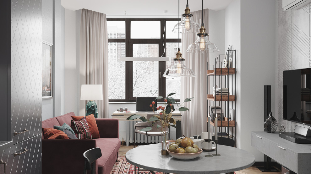 Обложка проекта: Воображение с этническими мотивами. Проект квартиры 55 м2 в Москве.