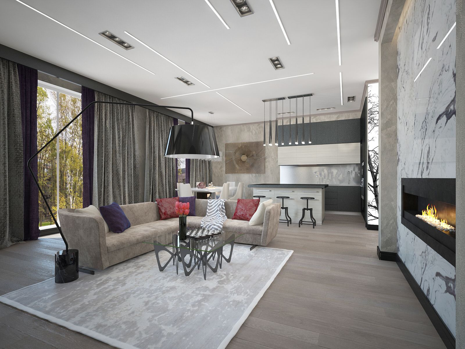 Обложка проекта: Трехкомнатная квартира в Москве