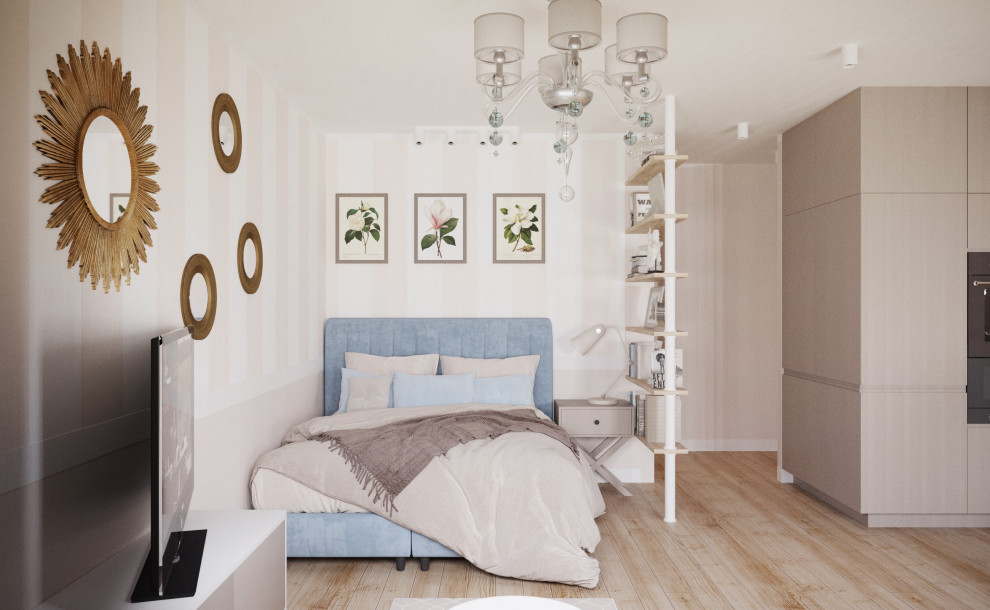 Квартира 31 м2 для молодой девушки в стиле современная классика