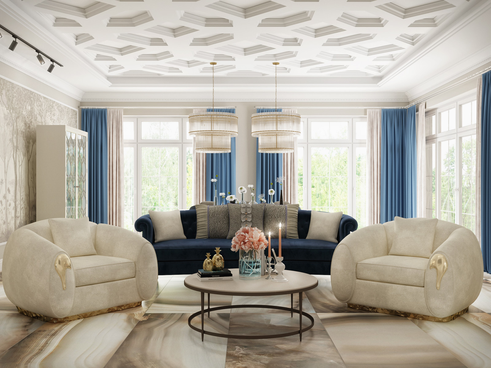 Акцентный синий