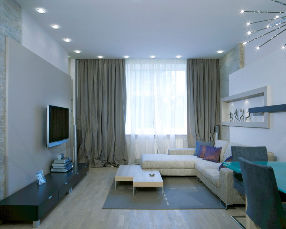 Очень лаконичная квартира в стиле минимализм.