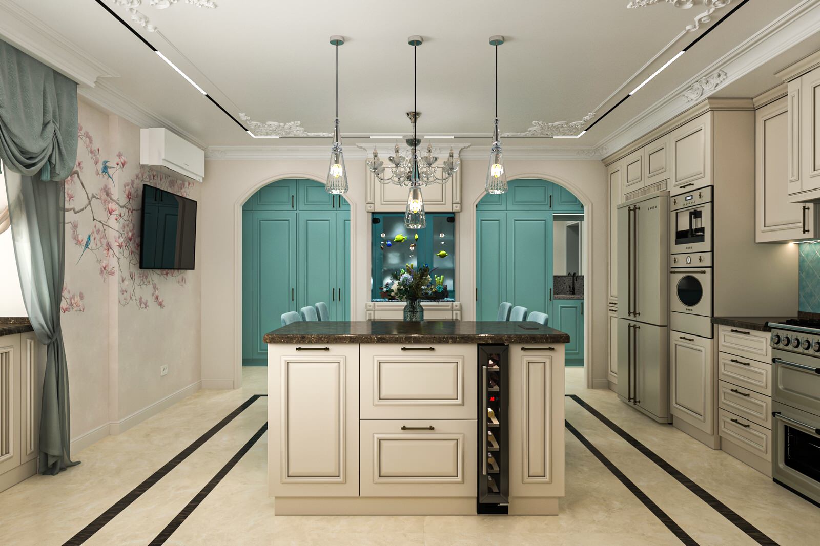 Кухня в Загородном доме на Ильинском щоссе