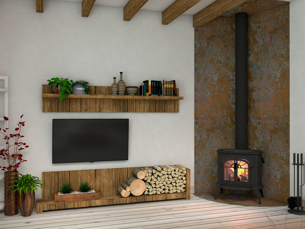 Обложка проекта: Печь - камин в гостиной