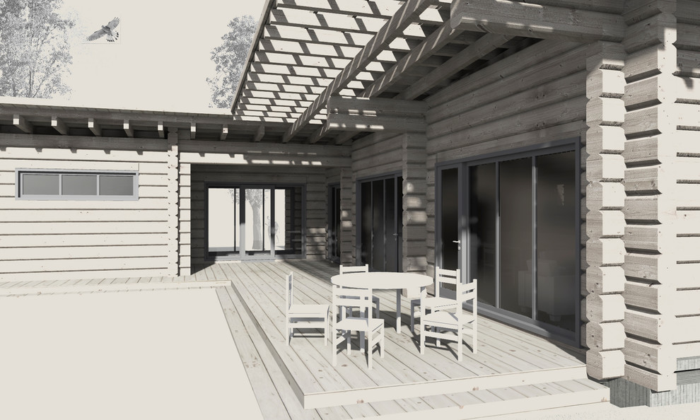 Обложка проекта: дом из лафета