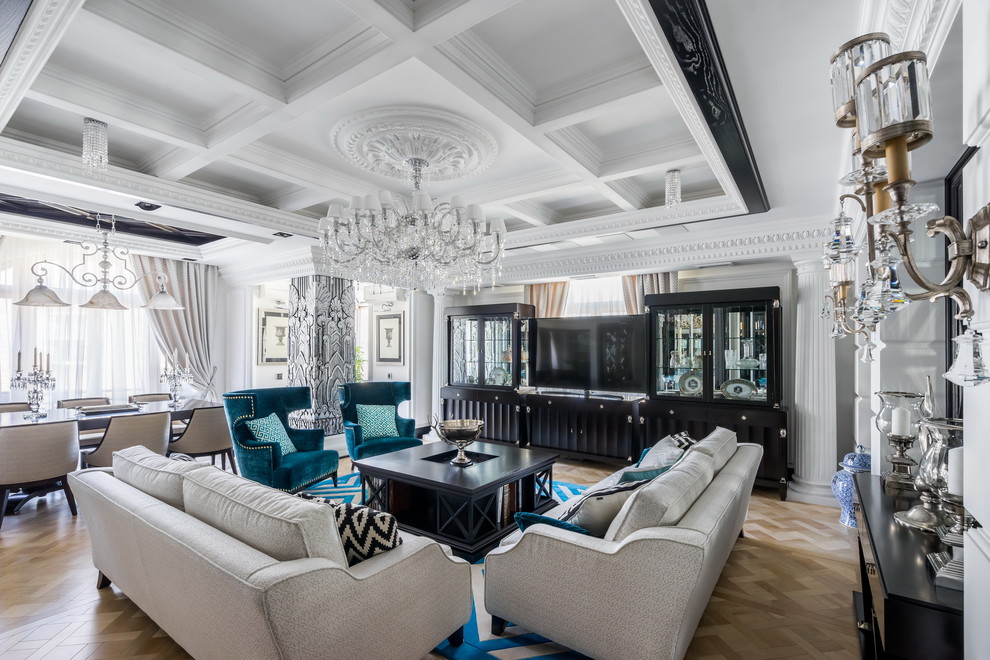 Интерьер квартиры в стиле современной классики с элементами Ар-Деко в Петербурге