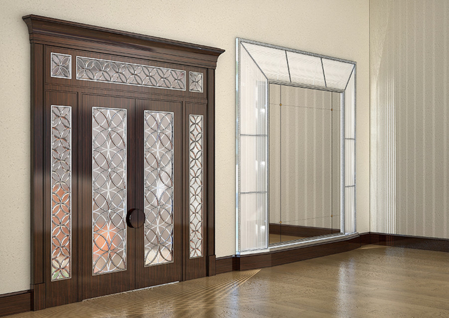 Гравировка на просветленном стекле. Москва.