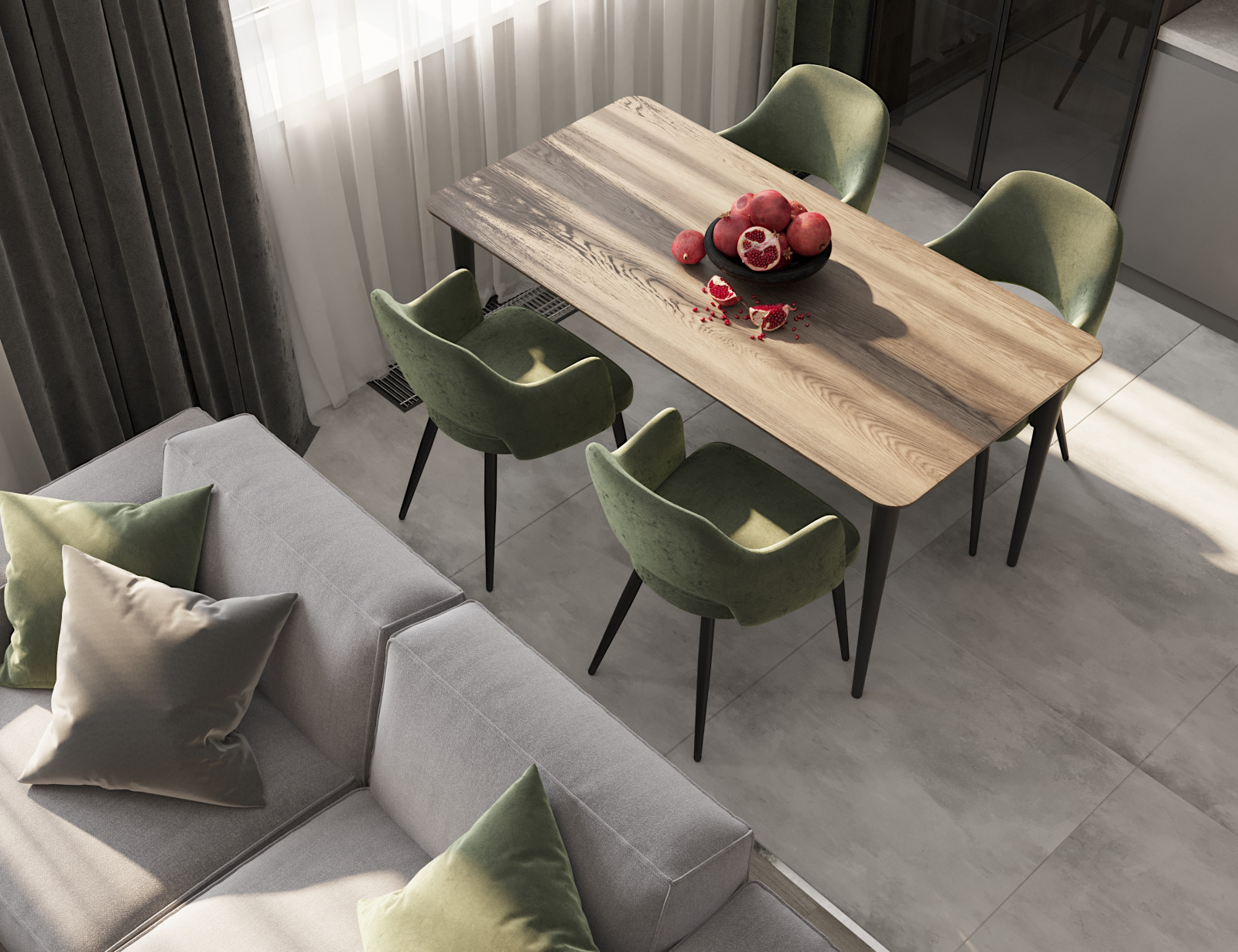 Кухня-гостиная 28 кв. м  в ЖК "Парковый", г. Белгород.