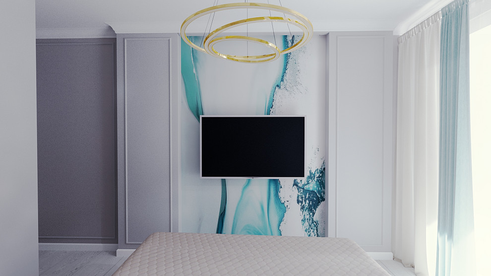 Дизайн-проект двухкомнатной квартиры, 83 м.кв.. Стиль- современная классика.