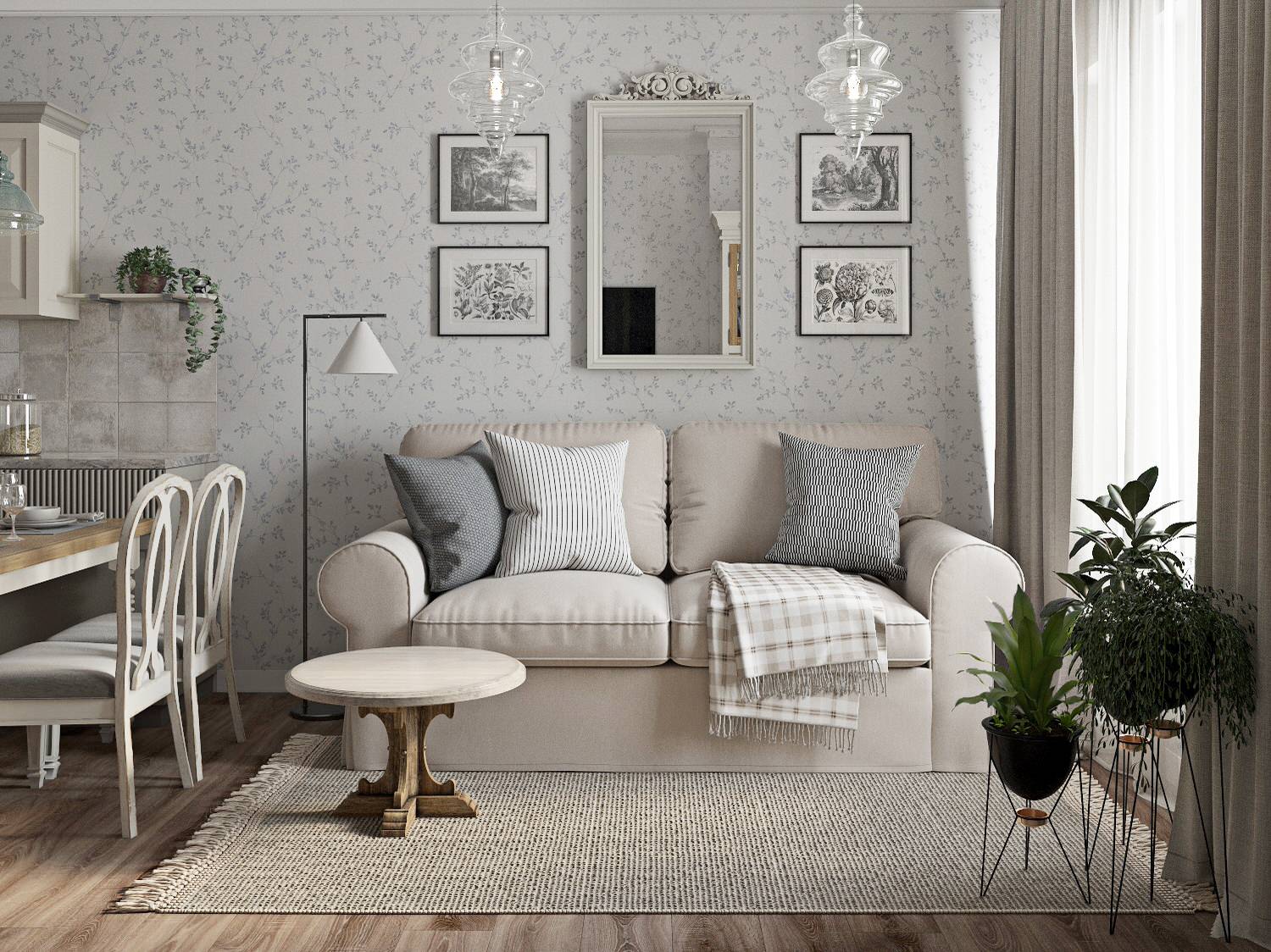 Интерьер в теплых тонах Прованса