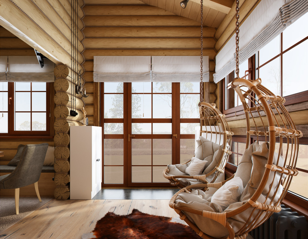 Деревянный дом с баней