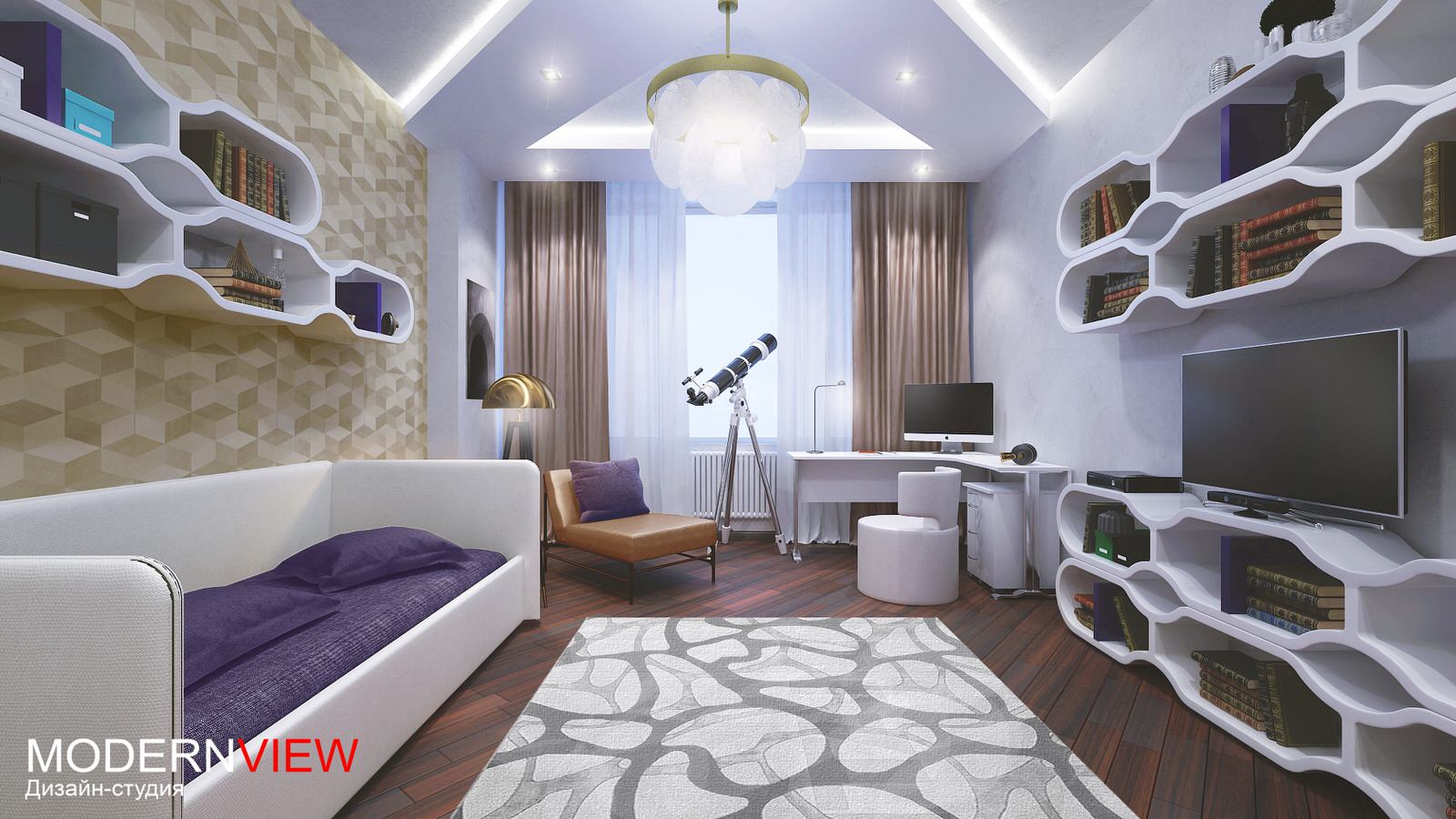 Дизайн проект квартиры "Авиаконструктора Сухого"