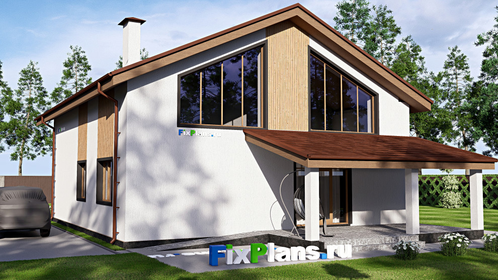 Проект дома с мансардой 12х17 м S216м2 F-17945