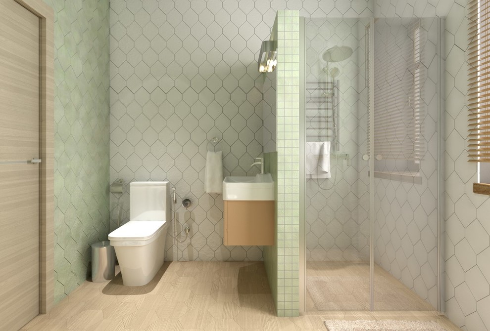 Гостевой санузел. Дом в пос. Михайловка Green.