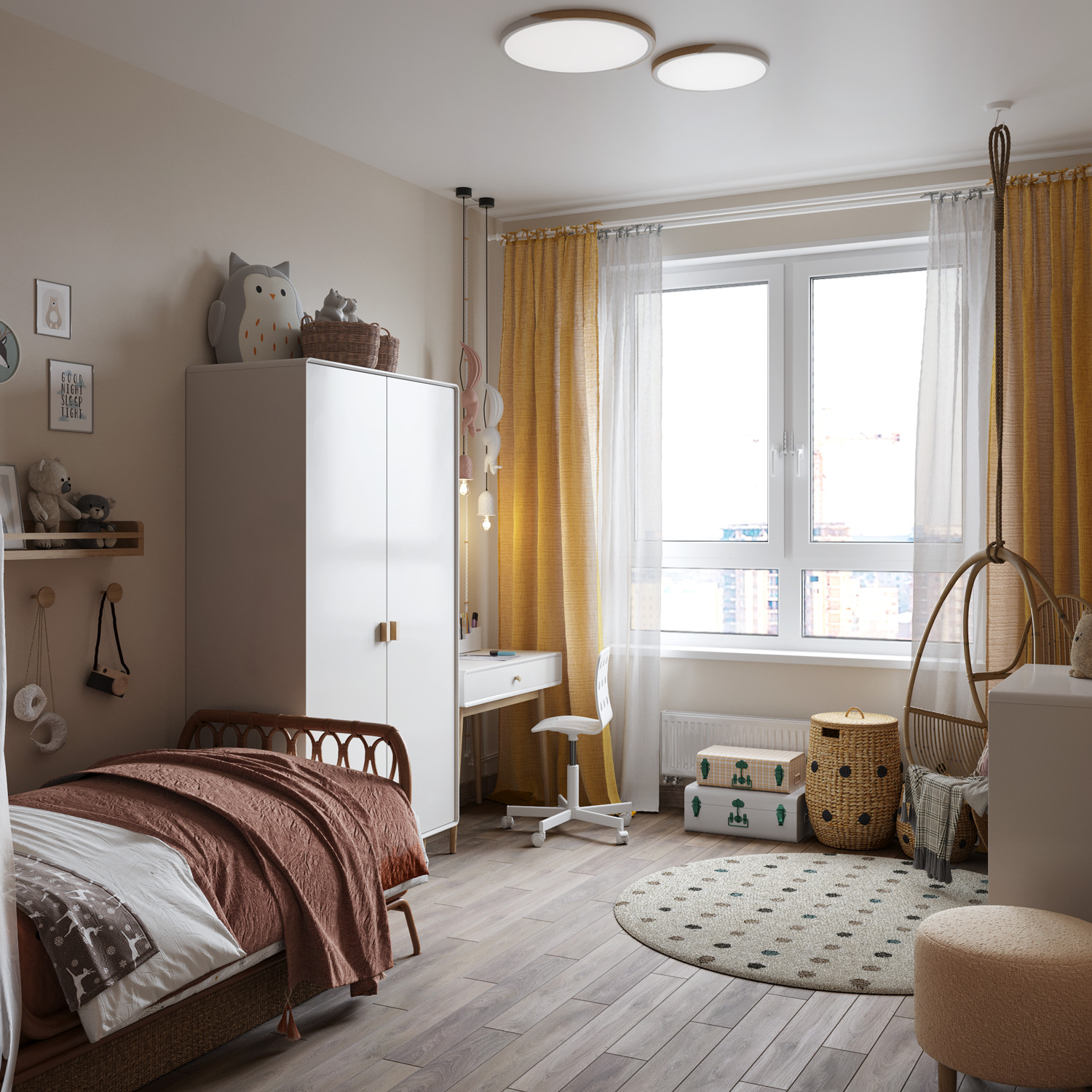 визуализация трехкомнатной квартиры ЖК Варшавская Life