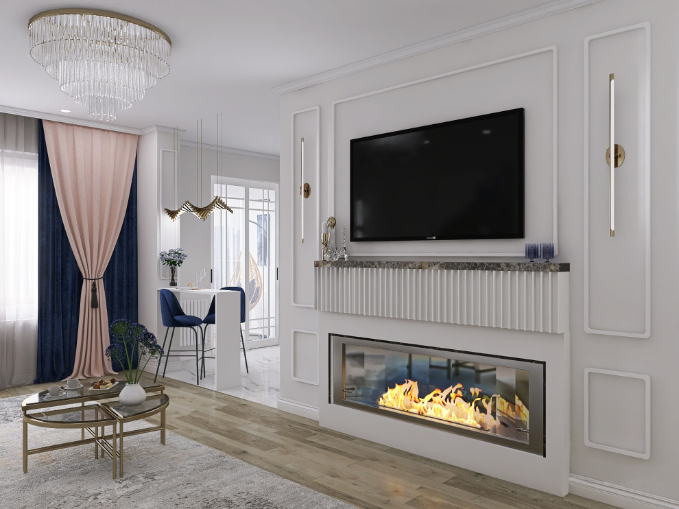 Неоклассика в оттенках нежной розы и сапфира