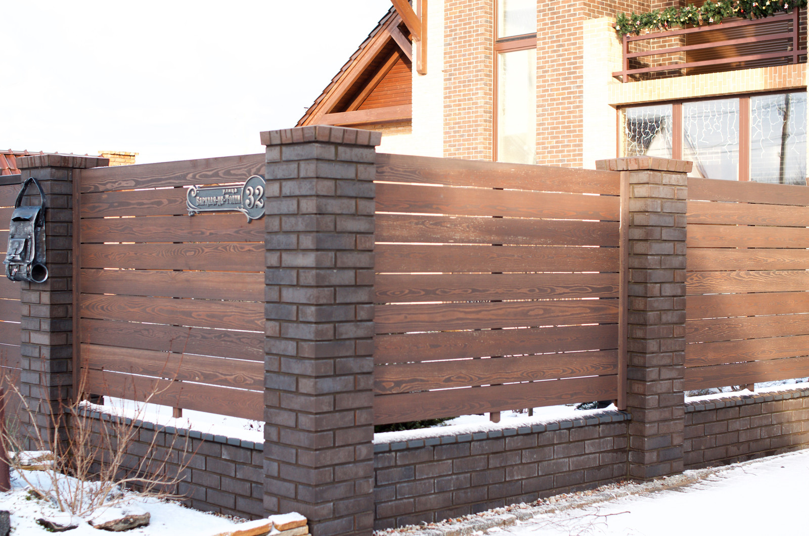 Горизонтальный забор из лиственницы