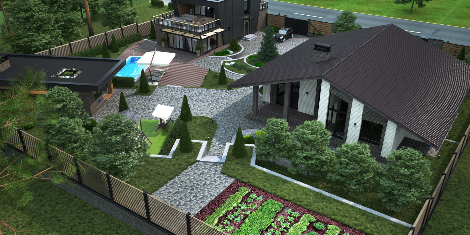 Дизайн проект благоустройства участка