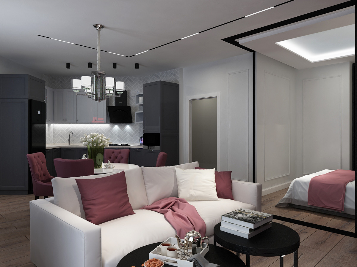 Квартира в современном стиле в разных вариантах исполнения