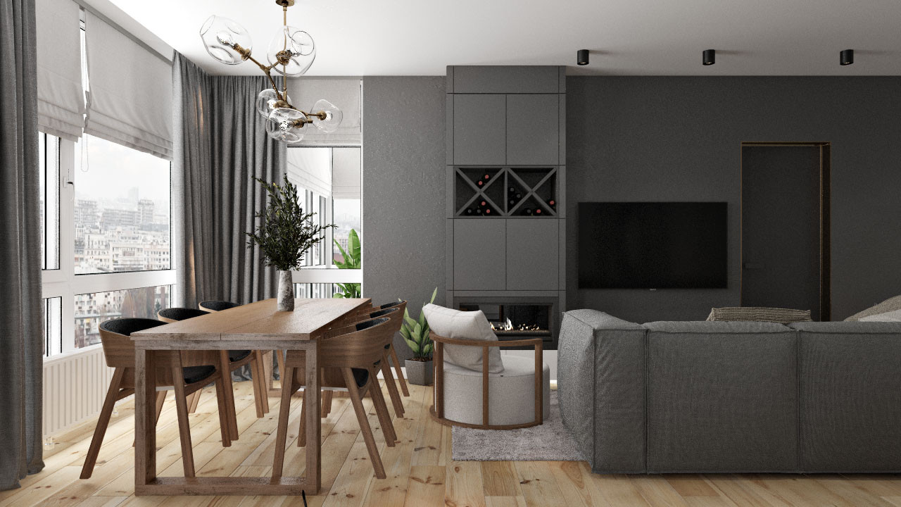 ЖК Spires, 3 комнаты, 81м²