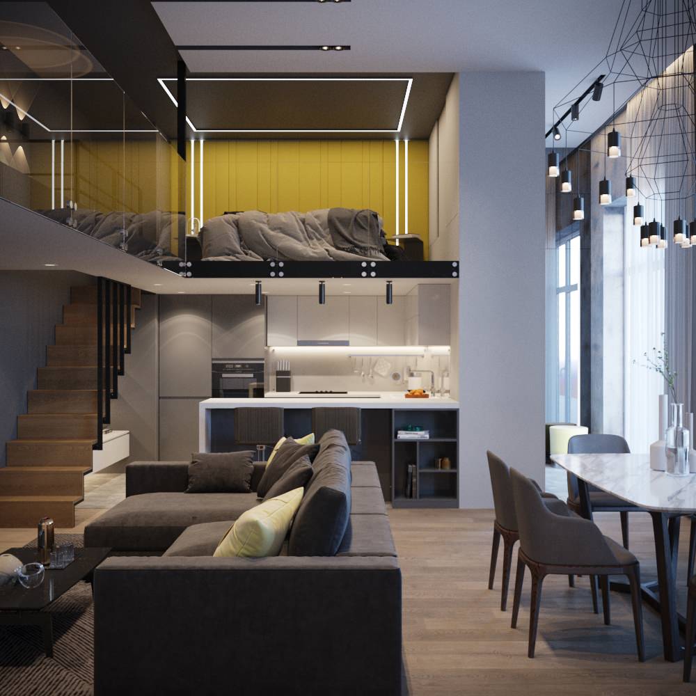 Обложка проекта: Двухуровневая квартира в Олимпийском парке