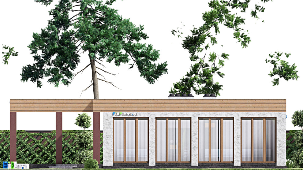 Проект одноэтажного дома 17х14м S133м2 F-15020