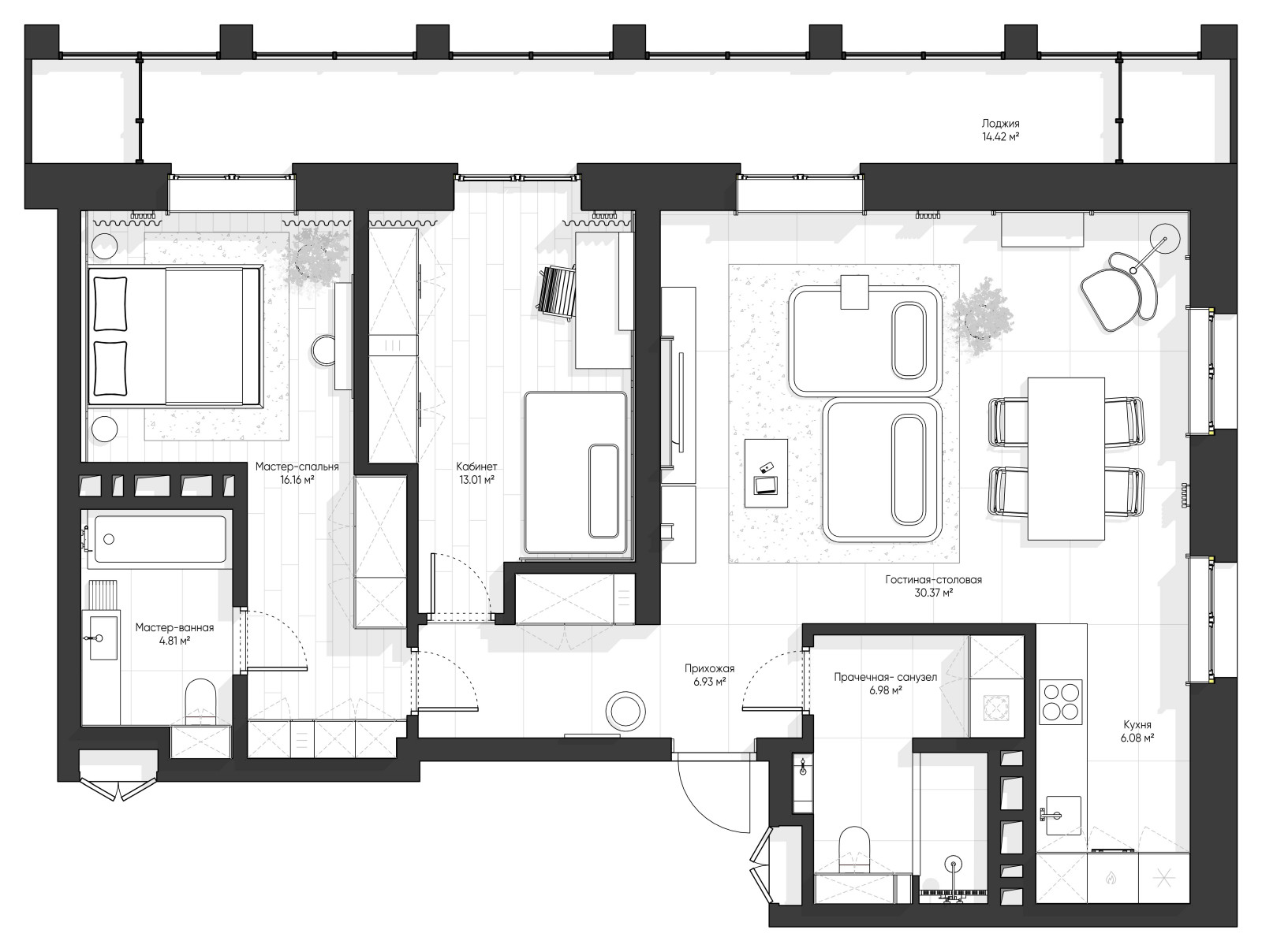 Стрижи, 84 м2