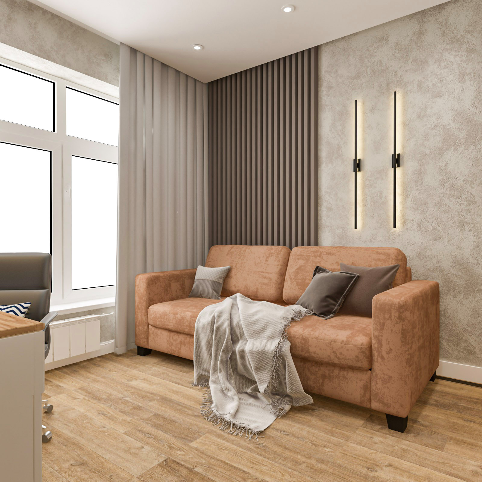 Дизайн-проект квартиры. 2022. Площадь 77,8 м.кв.