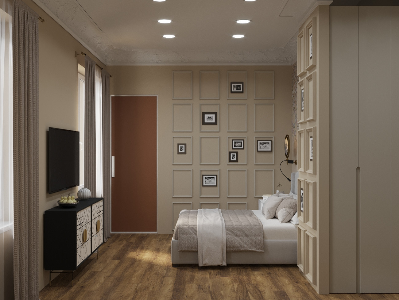 Спальня с мастерской