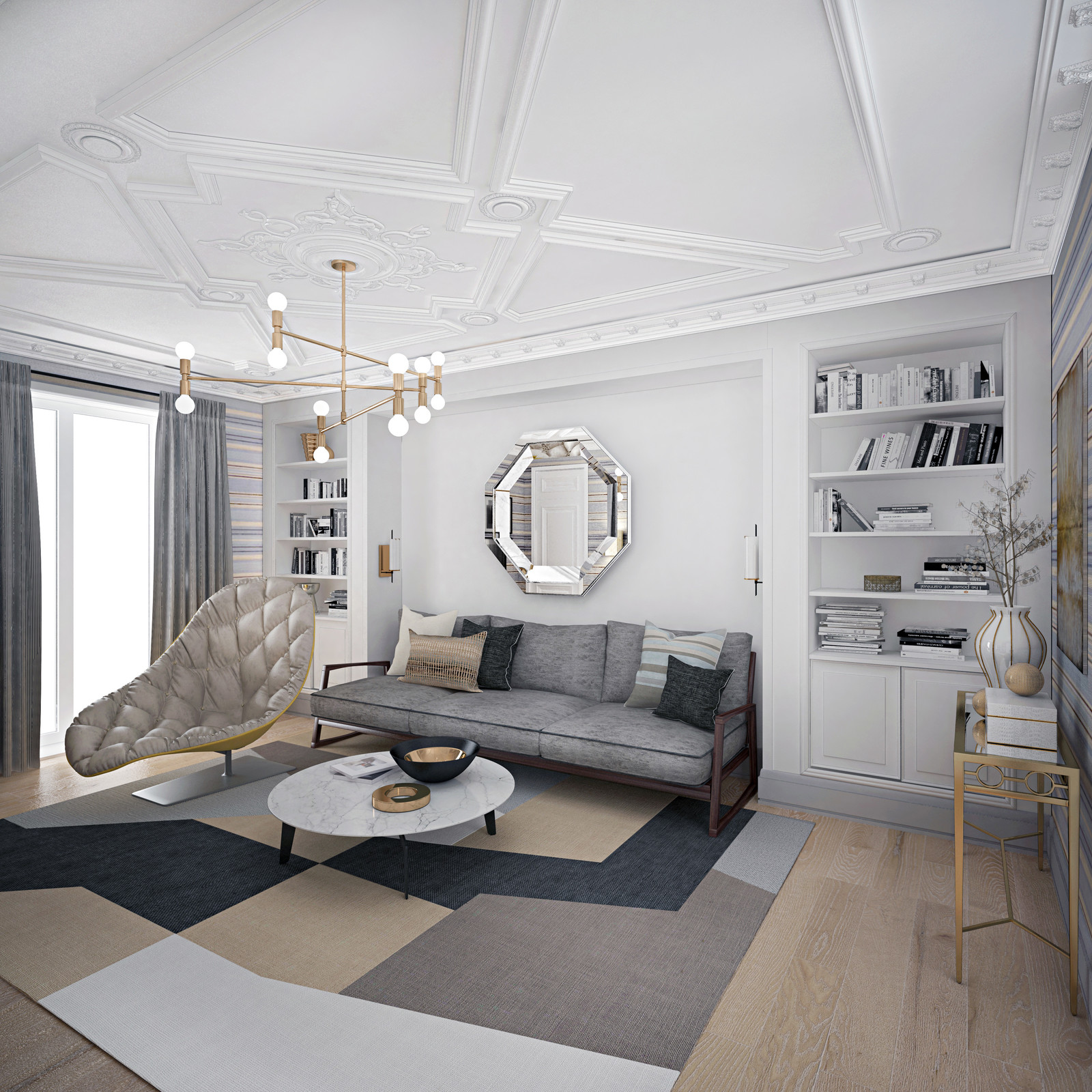 Визуализация гостиной