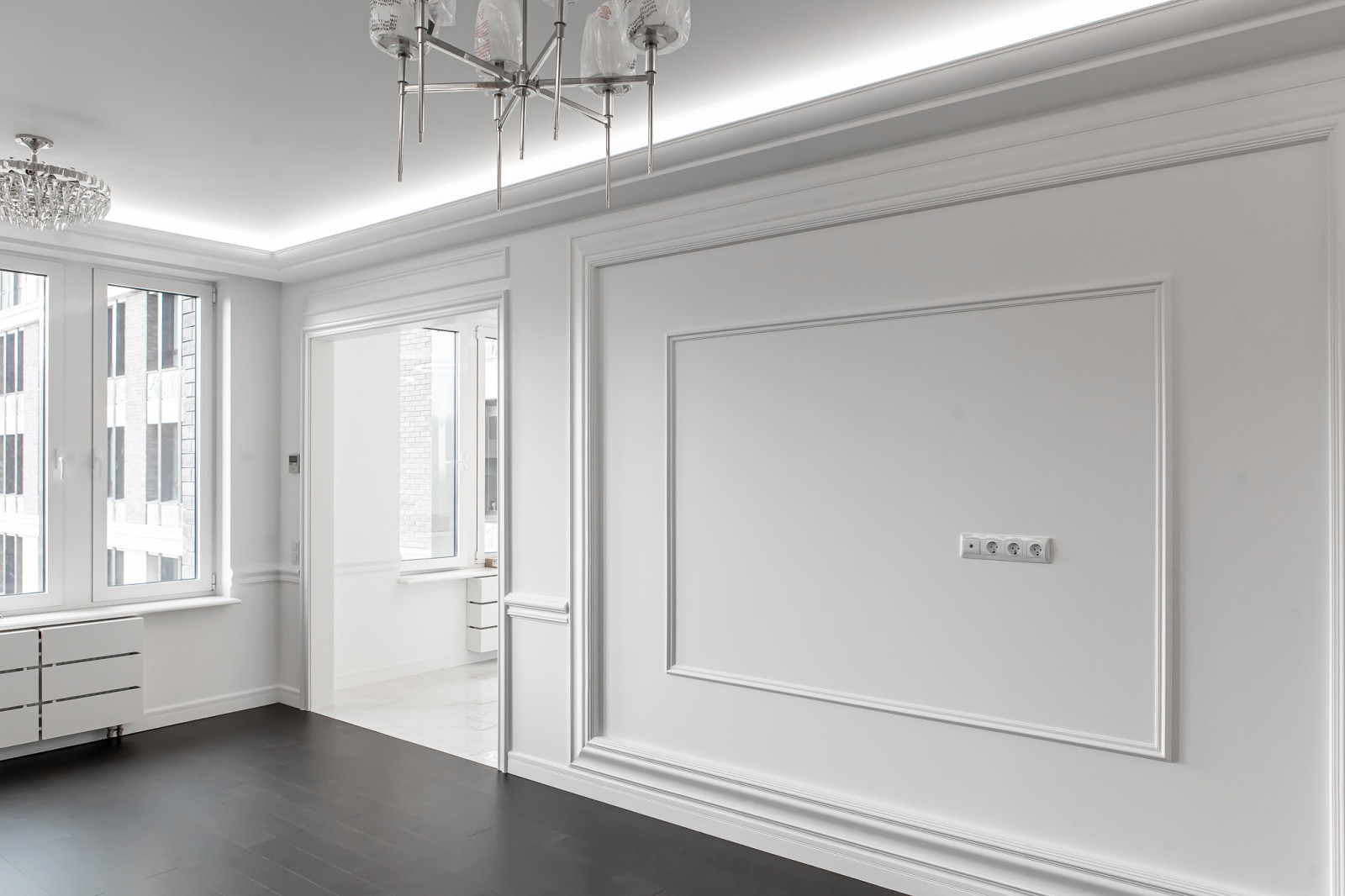 Ремонт трехкомнатной квартиры с кухней-гостиной ЖК Наследие