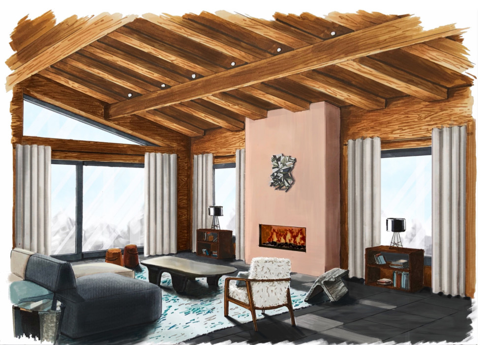 Проект "Море льда" (Шале в Межеве, 206 кв. м)