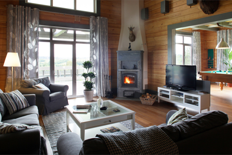 Гостиная с камином