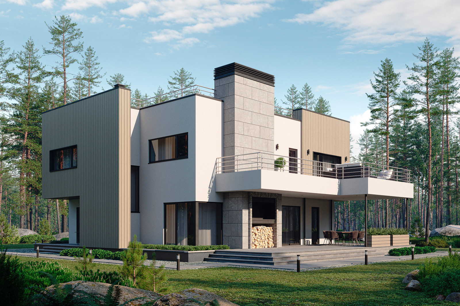 Дом в современном стиле AV339