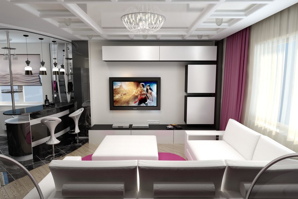 Дизайн современной кухни - гостиной