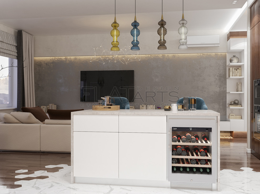 Дизайн 2-ной кв. 120кв.м. Современный стиль