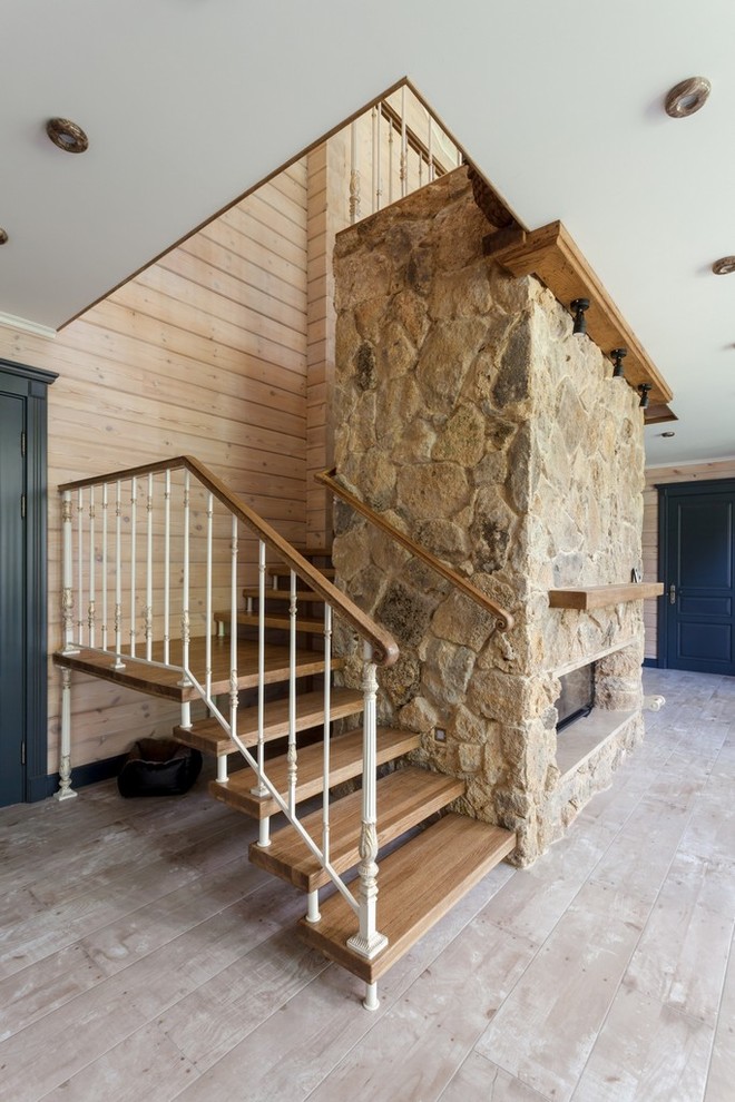 Интерьеры дома из клееного бруса