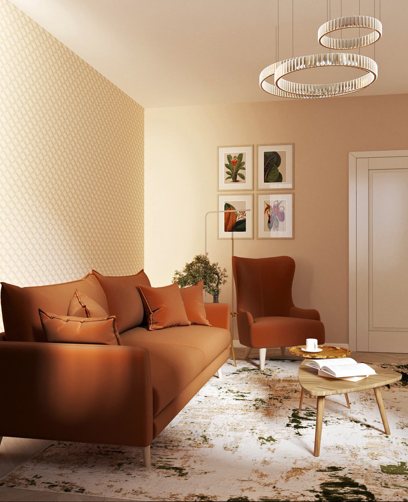 Гостиная в двухкомнатной квартире